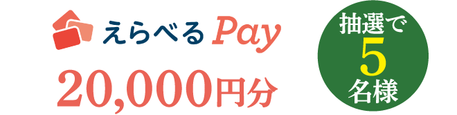 えらべるPay 20,000円分　抽選で5名様